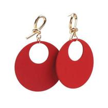 Brincos Circulo Vermelho/Dourado Grande Presente P/Namorada Brincos Circulo Vermelho/Dourado Grande Presente P/Namorada