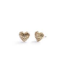 Brincos Coach Womens Signature Acolchoados Heart Stud