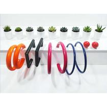 Brincos Coloridos Argolas em Silicone Kit 5 Pares Cores e Modelos Variados