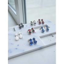 Brincos Coloridos Pedrarias Kit 7 Pares cores Variadas