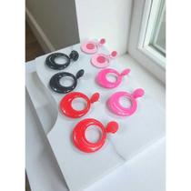 Brincos Coloridos Verão Kit 4 Pares modelos e Cores Variadas