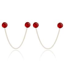 Brincos Conexão Corrente Venezina Prata Original Delicado Brincos Conexão Corrente Venezina Prata Original Delicado