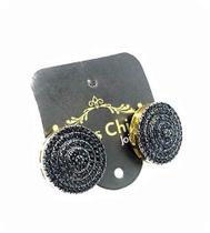Brincos Cravação Pavé Microzirconias Em Círculos Banho Ouro 18k 2639