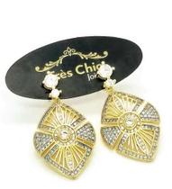 Brincos Cravejado De Zirconias Cristal Banho Ouro 18k 4055