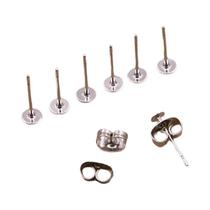 Brincos De Aço Inoxidável Em 2 Cores, 50-100 Peças, Base Em Branco Com Plugue Para DIY Joias