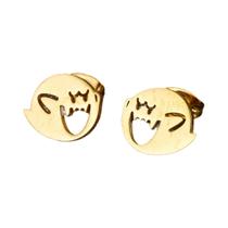 Brincos De Aço Inoxidável Em Forma De Fantasma Preto, Joias Minimalistas E Fofas Para O Halloween Brincos De Aço Inoxidável Em Forma De Fantasma Preto, Joias Minimalistas E Fofas Para O Halloween