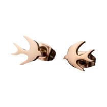 Brincos De Aço Inoxidável Em Forma De Pássaro Para Meninas E Mulheres, Joias De Moda Pequenas