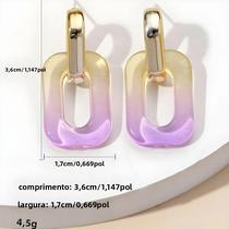 Brincos De Acrílico Transparente Gradiente Para Mulheres, Joias Geométricas Bicolor Para Casamento Brincos De Acrílico Transparente Gradiente Para Mulheres, Joias Geométricas Bicolor Para Casamento