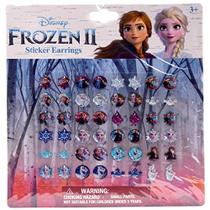 Brincos de adesivos congelados da Disney - Conjunto de 48 (24 pares) Características de Olaf, Anna & Elsa