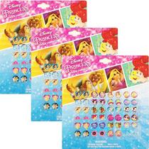 Brincos de adesivos da Disney Princess Kids 24 pares (Pacote de 3)