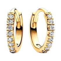 Brincos de Arco Rosa com Pingente - Joia para Presente Feminino (Compatível com Pandora)
