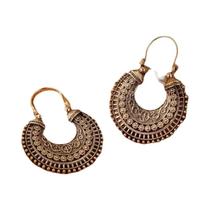 Brincos De Argola Boêmios Em Bronze Antigo Para Mulheres, Design Oco, Moda Para Uso Diário, Joias Brincos De Argola Boêmios Em Bronze Antigo Para Mulheres, Design Oco, Moda Para Uso Diário, Joias