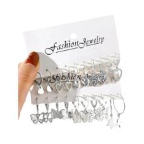 Brincos De Argola Borboleta Dourada Para Mulheres, 10 Peças, Simples, Modernos, Vazados, Elegantes