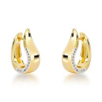 Brincos de Argola Cintilantes - Banho de Ouro 18k e Zircônias - Joalheria Fina Brincos de Argola Cintilantes - Banho de Ouro 18k e Zircônias - Joalheria Fina