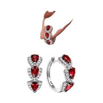 Brincos de Argola com Zircônia Cúbica Azul - Acessório Elegante para Festa e Casamento