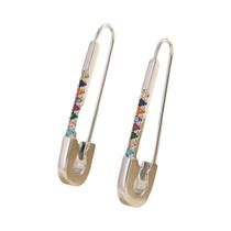 Brincos de Argola com Zircônia - Design Elegante e Moderno para Mulheres
