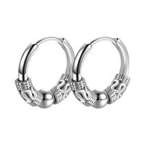 Brincos De Argola De Aço Inoxidável Punk Masculino, Joias De Estilo Hip Hop Totem Gótico, Presente