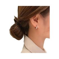 Brincos De Argola De Metal Femininos Da Moda, Versáteis Para Uso Diário, Joias Simples Para Jovens