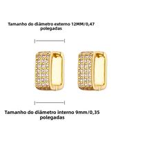 Brincos de Argola Dourados com Zircônia - Estilo Vintage para Casamento Brincos de Argola Dourados com Zircônia - Estilo Vintage para Casamento