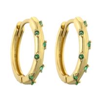 Brincos De Argola Dourados Moda Coreana Pequenos Com Zircônia Cúbica AAA Acessórios De Festa Para Brincos De Argola Dourados Moda Coreana Pequenos Com Zircônia Cúbica AAA Acessórios De Festa Para
