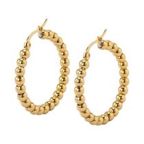 Brincos De Argola Dourados Para Mulheres, Brincos De Bola Em Aço Inoxidável, Acessórios De Joalheria Brincos De Argola Dourados Para Mulheres, Brincos De Bola Em Aço Inoxidável, Acessórios De Joalheria