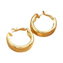 Brincos De Argola Dourados Para Mulheres, Grandes, Vintage, Geometria Coreana, Retro, Tendência,