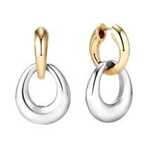Brincos De Argola Dupla Banhados a Ouro, Estilo Exagerado E Moderno, Joias Personalizadas, Presentes