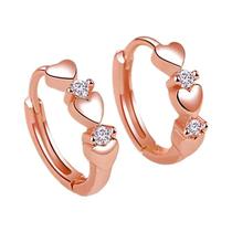 Brincos De Argola Em Forma De Coração Delicados Para Mulheres, Pequenos E Discretos, Joias