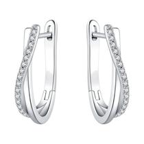 Brincos De Argola Em Prata 925 Com Estrela E Linha Torcida Para Mulheres, Joias Versáteis, Presentes