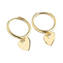 Brincos De Argola Em Prata Com Coração Para Mulheres, Joias Elegantes E Românticas Para Casais,