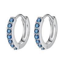 Brincos De Argola Em Prata Esterlina 925 Com Cristais Para Mulheres E Meninas, Joias Para Casamento