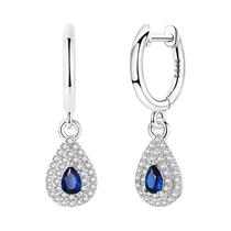 Brincos De Argola Em Prata Esterlina 925 Com Zircônia MULA Joias Finas