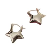 Brincos De Argola Estrela Vintage Em Prata Esterlina 925 Para Mulheres, Joias Da Moda,