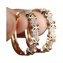Brincos De Argola Femininos Com Zircônia Cúbica Arco-Íris, Joias De Moda Para Casamento E Festa