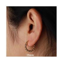 Brincos De Argola Femininos De Aço Inoxidável Com Contas De 3mm, 18mm, 25mm, 30mm, Estilo Simples,