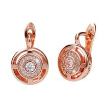 Brincos De Argola Femininos Em Ouro Rosa/Prata Luxuosos Para Casamento Alta Qualidade Joias Brincos De Argola Femininos Em Ouro Rosa/Prata Luxuosos Para Casamento Alta Qualidade Joias