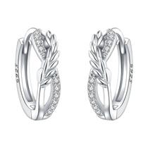 Brincos de Argola Femininos em Prata 925 - 23 Estilos Florais