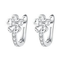 Brincos de Argola Femininos em Prata 925 - 23 Estilos Florais