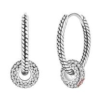Brincos De Argola Femininos Em Prata Esterlina 925 Com Estrela, Coração, Borboleta E Cristal De