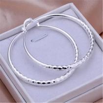 Brincos De Argola Femininos Em Prata Esterlina 925 De 5CM, Joias De Moda Para Casamento E Festas,