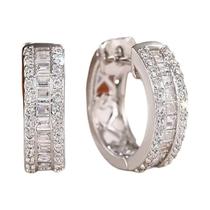 Brincos De Argola Femininos Modernos Com Zircônia Cúbica, Design Simples De Círculo, Acessórios Para Brincos De Argola Femininos Modernos Com Zircônia Cúbica, Design Simples De Círculo, Acessórios Para