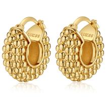 Brincos de argola FRUMOS banhados a ouro 18K para mulheres em forma de amoreira