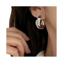 Brincos De Argola Geométricos Torcidos Em Ouro E Prata, Moda Punk Y2K, Joias De Design Simples