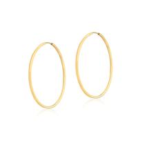 Brincos de Argola Gota Em Ouro 18k 750