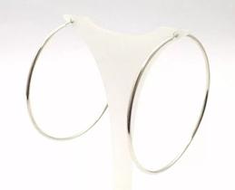 Brincos De Argola Grandes Feminino De 7 Cm Prata De Lei 925