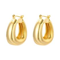 Brincos De Argola Grossos Banhados a Ouro Para Mulheres, Joias De Moda Vintage Geométricas Redondas Brincos De Argola Grossos Banhados a Ouro Para Mulheres, Joias De Moda Vintage Geométricas Redondas