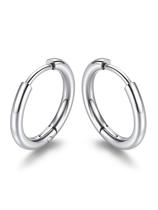 Brincos de argola KeyStyle Small para mulheres e homens em aço inoxidável