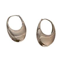 Brincos De Argola Metálica Chunky Para Mulheres, Moda, Círculo Oco, Joias Punk