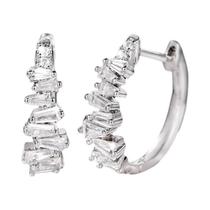 Brincos de Argola Micropave CZ - Prata 925 - Versátil e Moderno Brincos de Argola Micropave CZ - Prata 925 - Versátil e Moderno