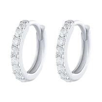 Brincos de Argola Minimalistas de Aço Inoxidável com Zircônia - Para Piercing Tragus